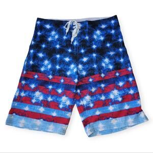 Burnside Flag Swim Trunks 32